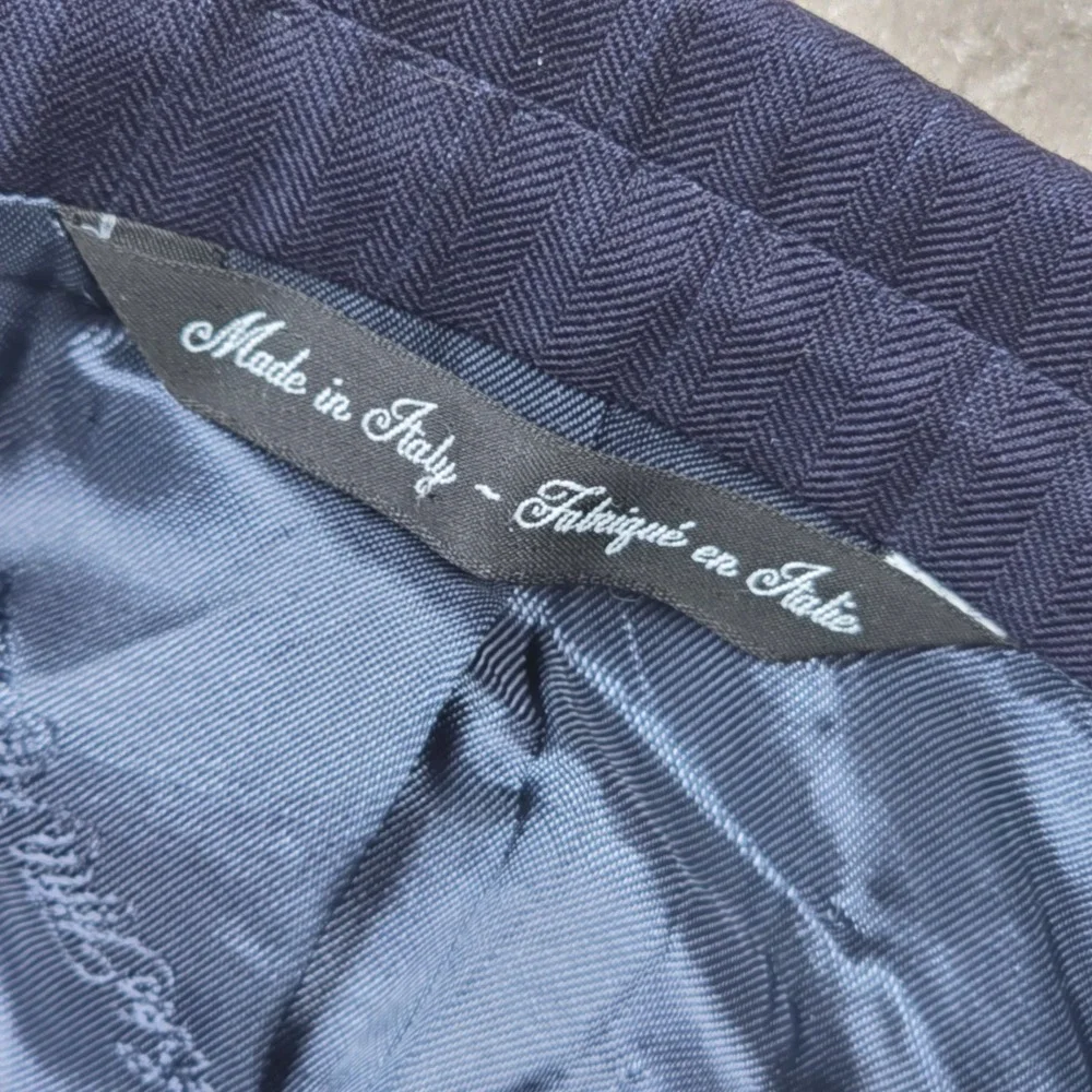 Ermenegildo Zegna Mens Blazer Jacket 42 Blue Stripe Wool Sport Coat Saks 5th Ave